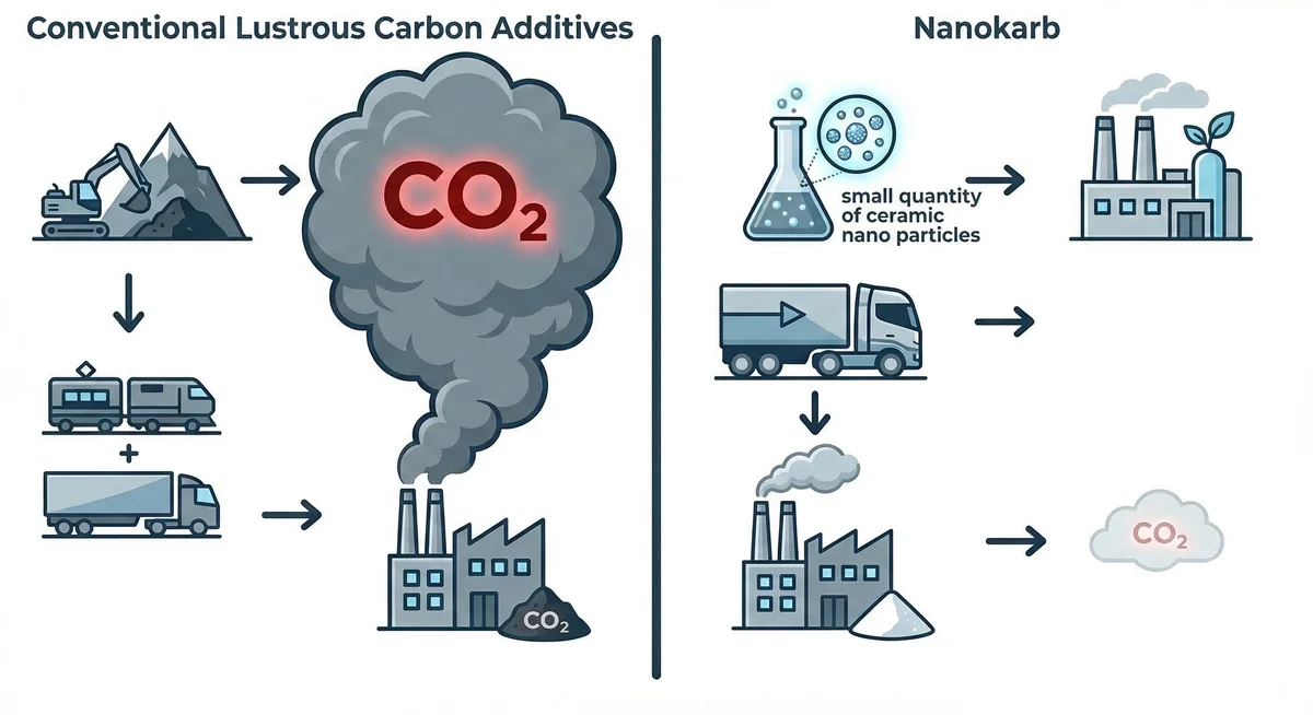 Life cycle assessment comparison: conventional coal dust with large CO2 emissions versus Nanokarb with minimal emissions