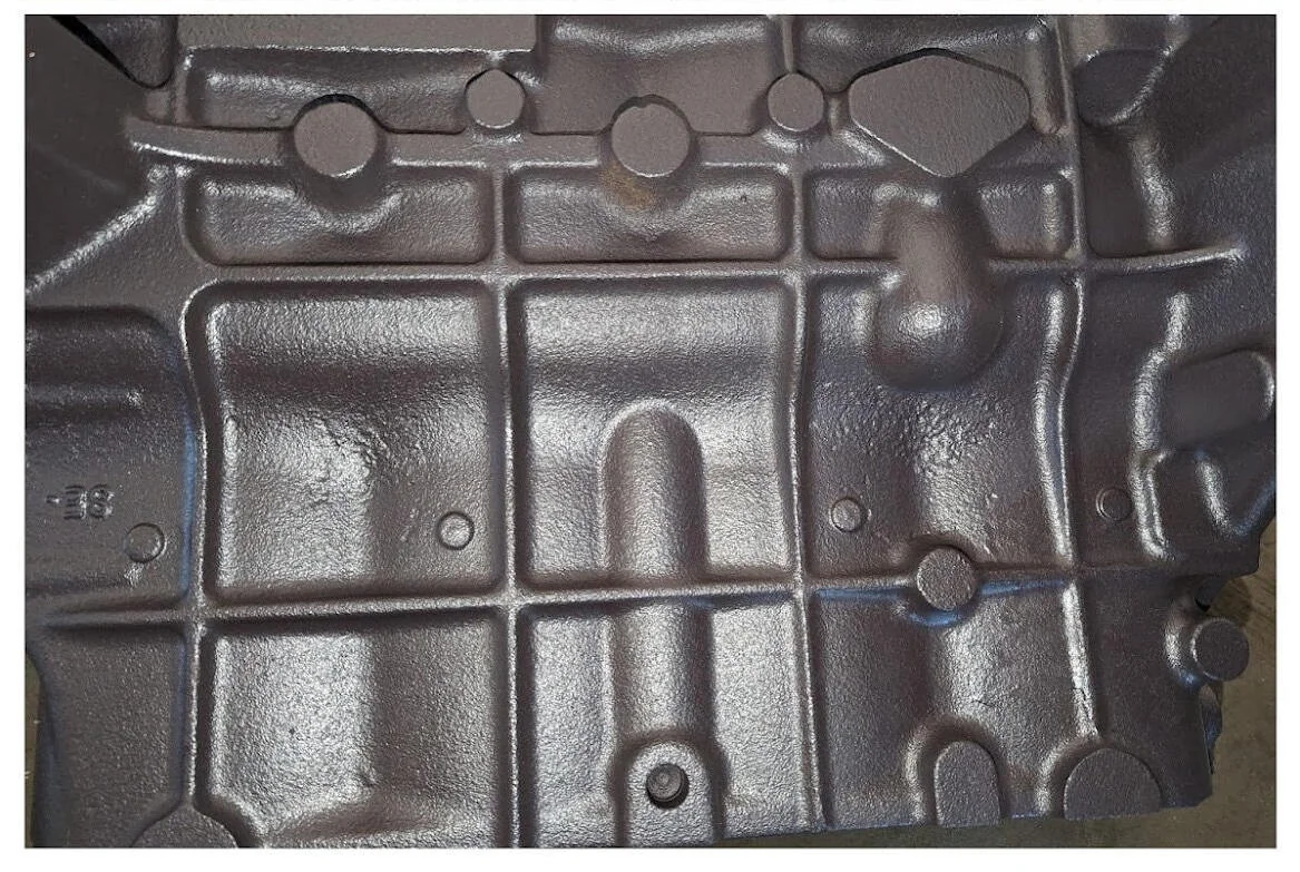 Casting surface before MouldMax — rough, grainy finish