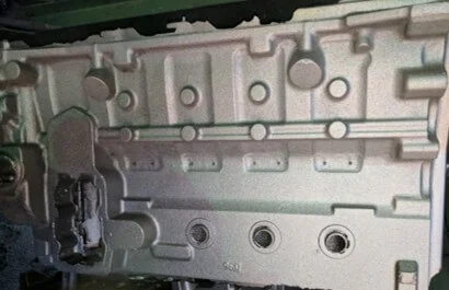 Casting after shot blasting with Nanokarb — only 5 minutes needed